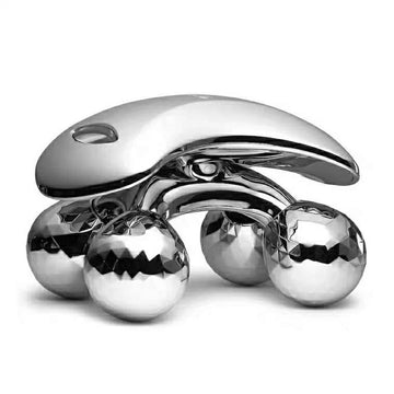 Four-Wheel Electroplated Manual Massager